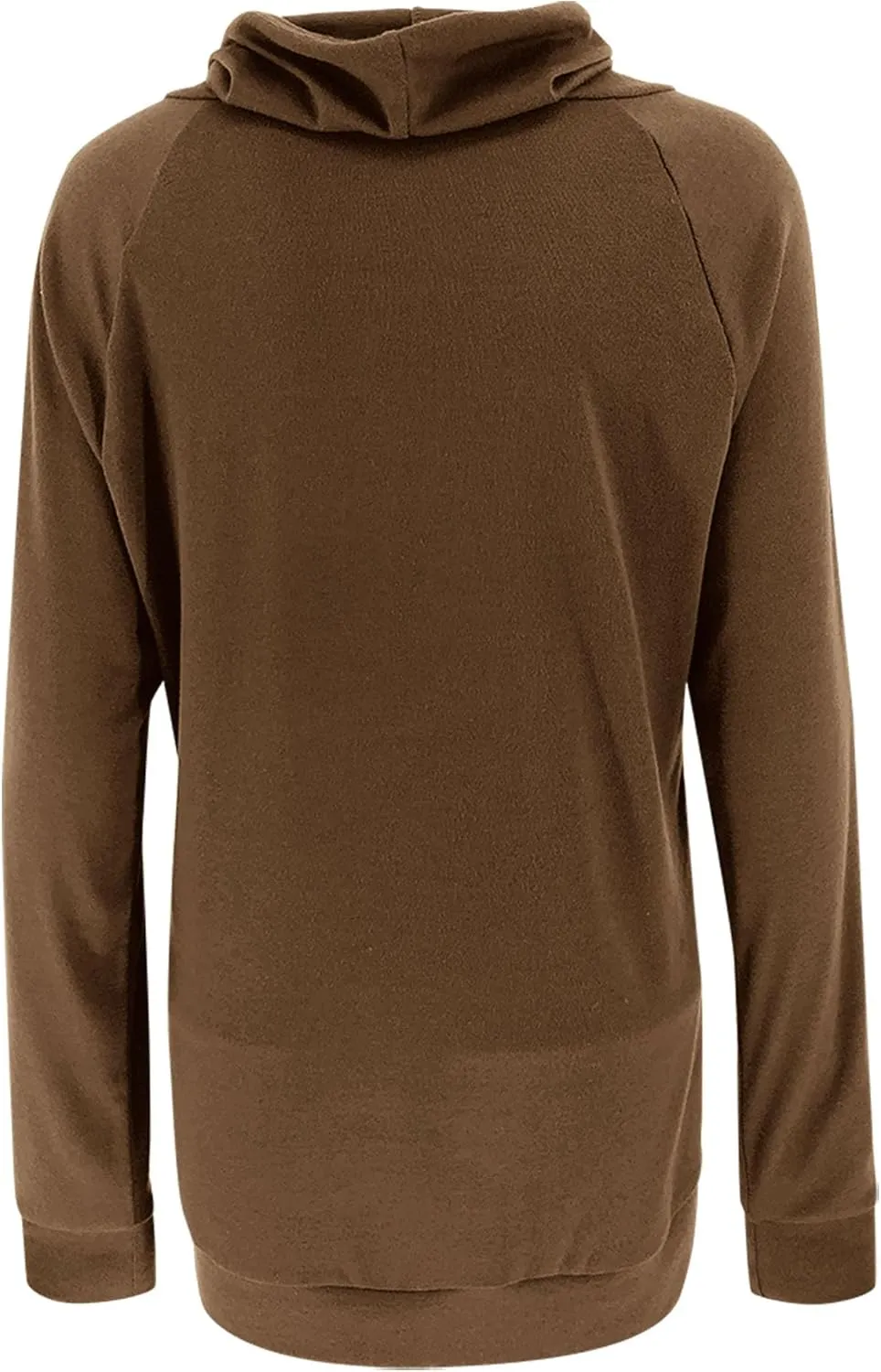 Fallorchid Womens Cowl Neck Tunic Tops Long Sleeve Pullovers Casual Drawstring Sweatshirts