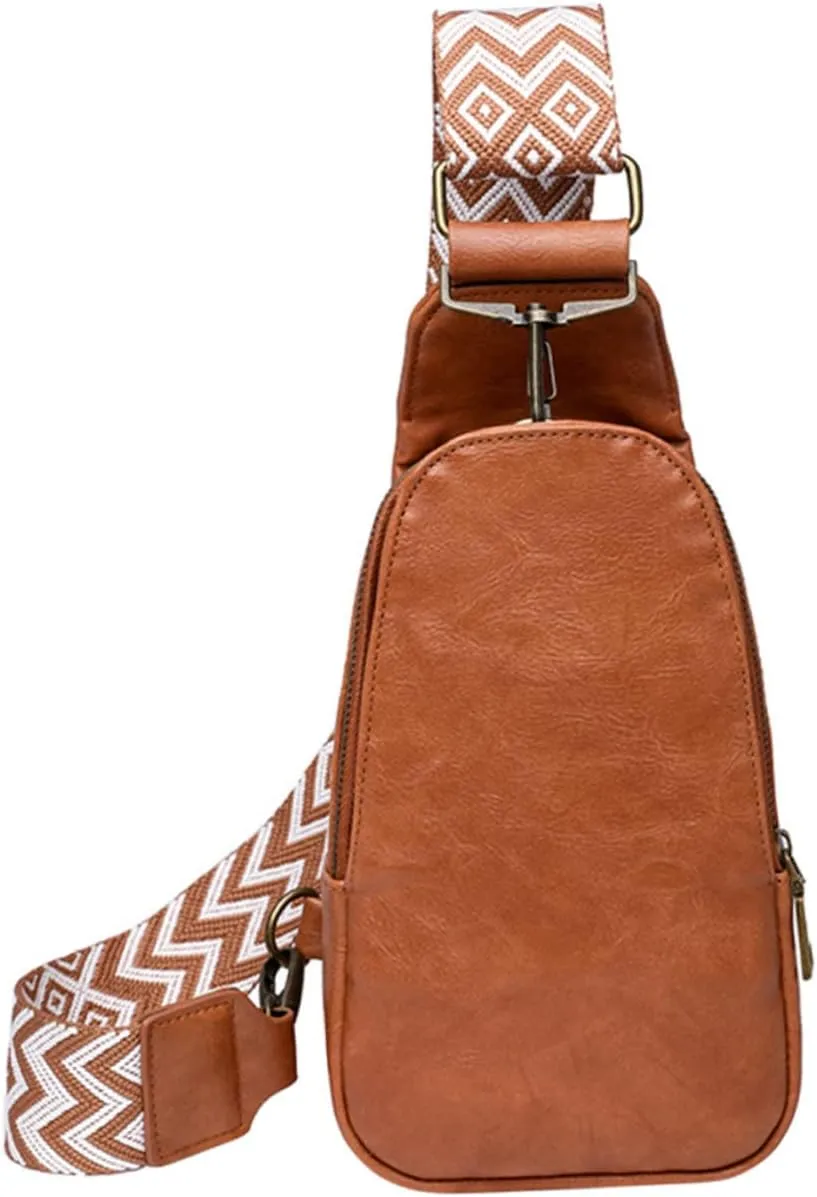 Fanny Pack Sling Bag Lightweight Pu Leather Belt Bag Fashionable for Outdoors