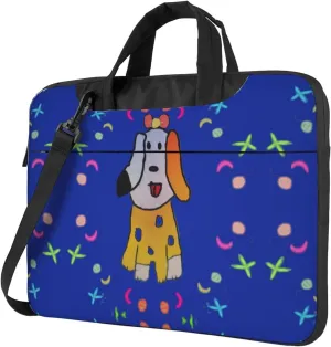 Fantasy cartoon dog pattern Fashionable and ultra-thin shoulder laptop bag Shockproof soft lining