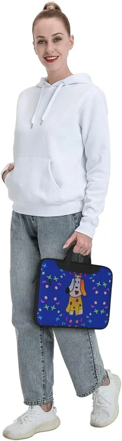 Fantasy cartoon dog pattern Fashionable and ultra-thin shoulder laptop bag Shockproof soft lining