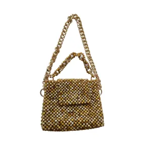 Fashionable Handmade Beaded Handbag for Women Vintage Bag Clutch Purse Party Wedding Evening Bags