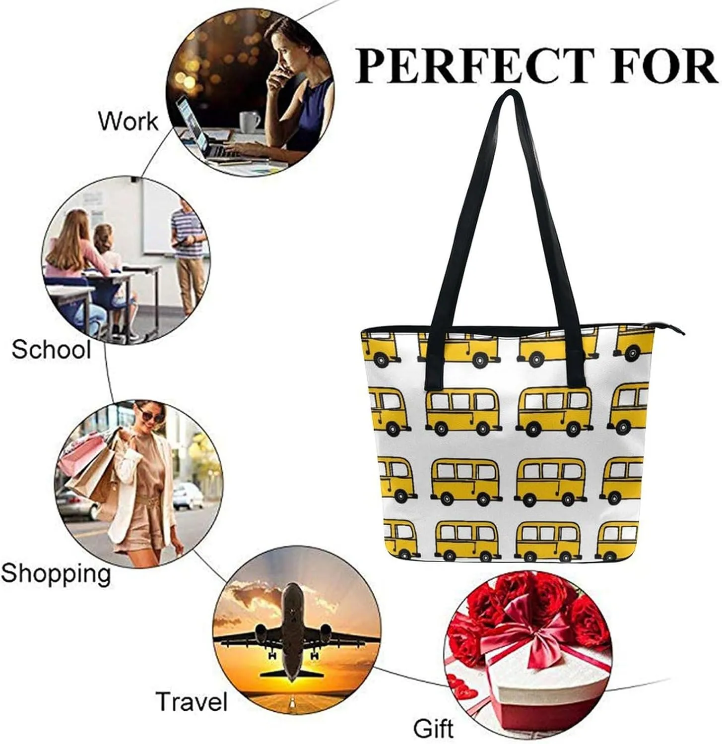 Fashionable Laptop Tote Bag For Women & Men, Large Work Commuter Bag