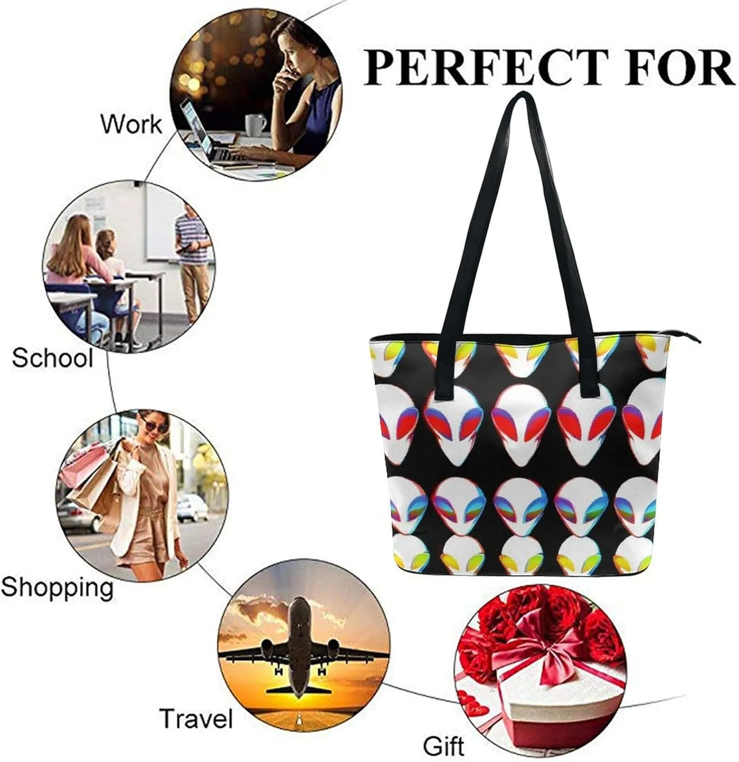 Fashionable Laptop Tote Bag For Women & Men, Large Work Commuter Bag