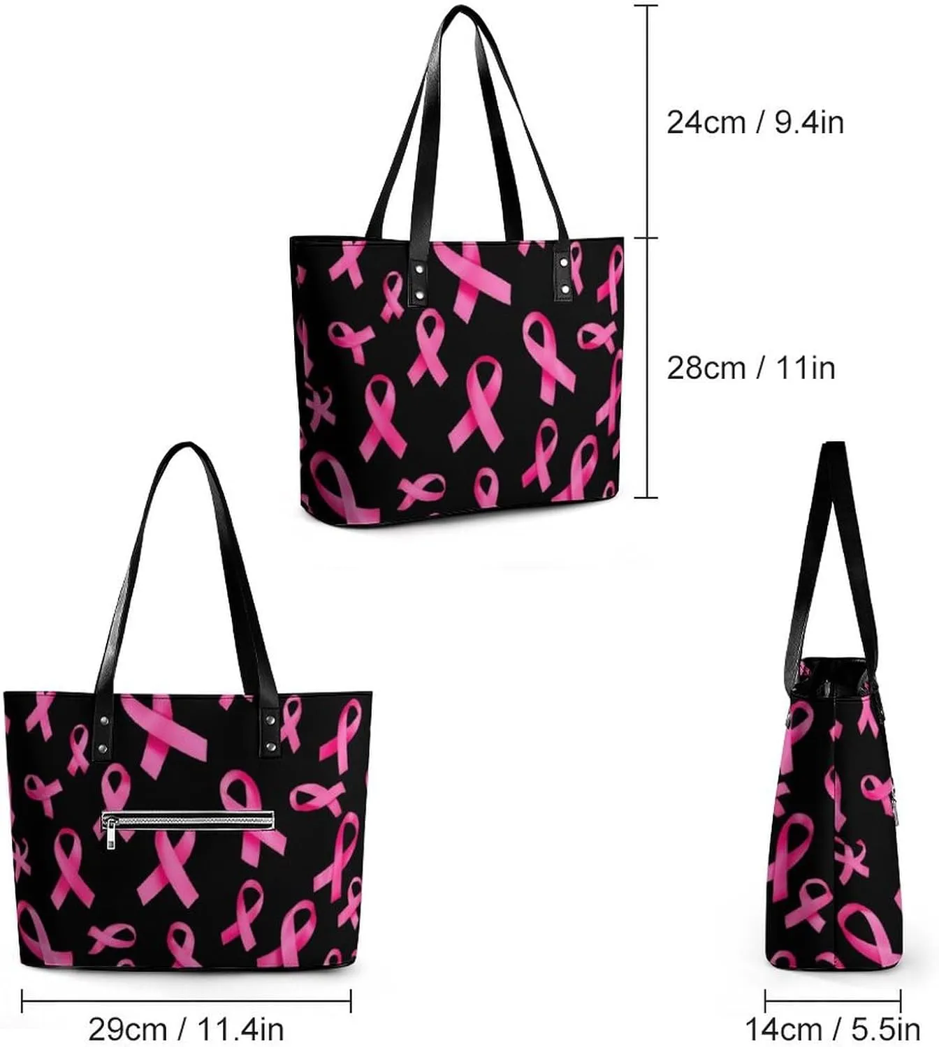 Fashionable Laptop Tote Bag For Women & Men, Large Work Commuter Bag