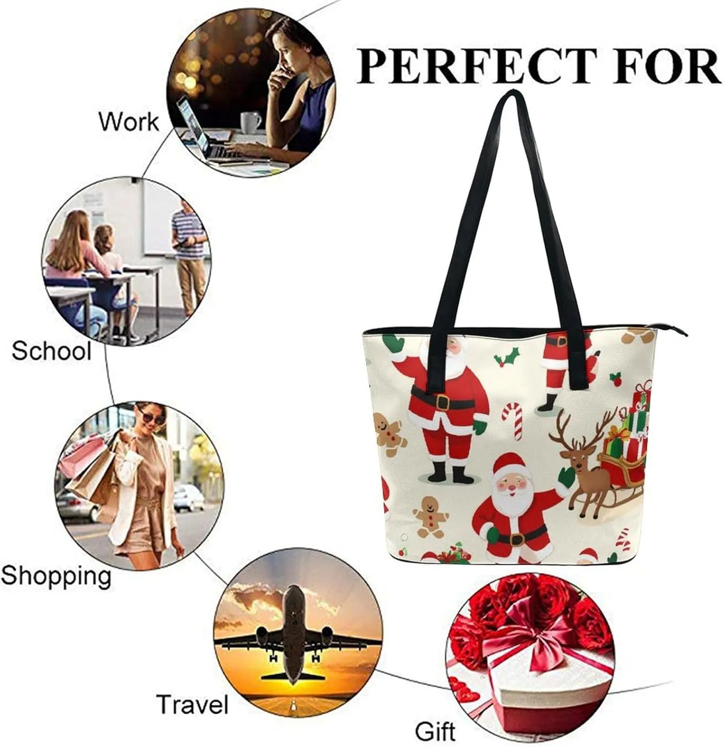 Fashionable Laptop Tote Bag For Women & Men, Large Work Commuter Bag
