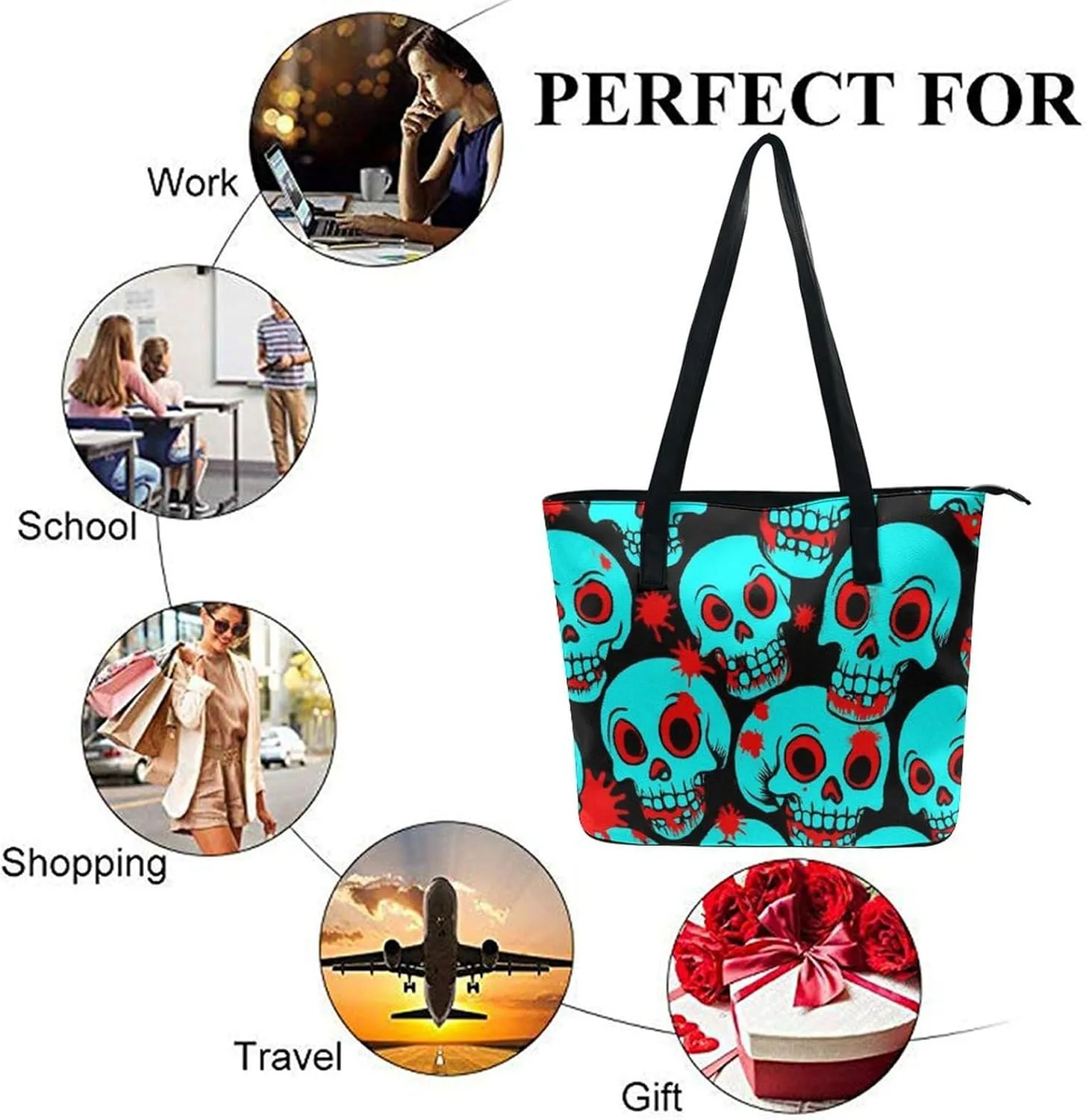 Fashionable Laptop Tote Bag For Women & Men, Large Work Commuter Bag