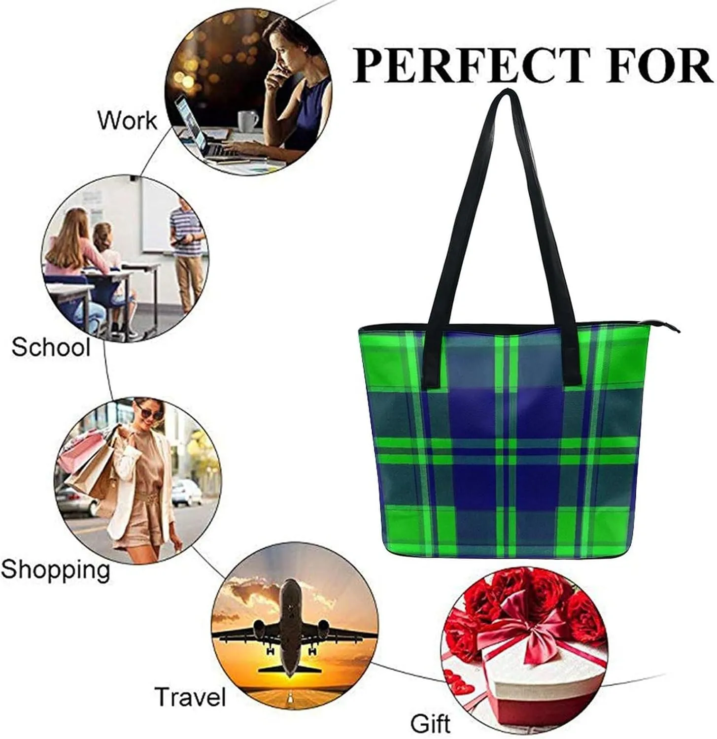Fashionable Laptop Tote Bag For Women & Men, Large Work Commuter Bag