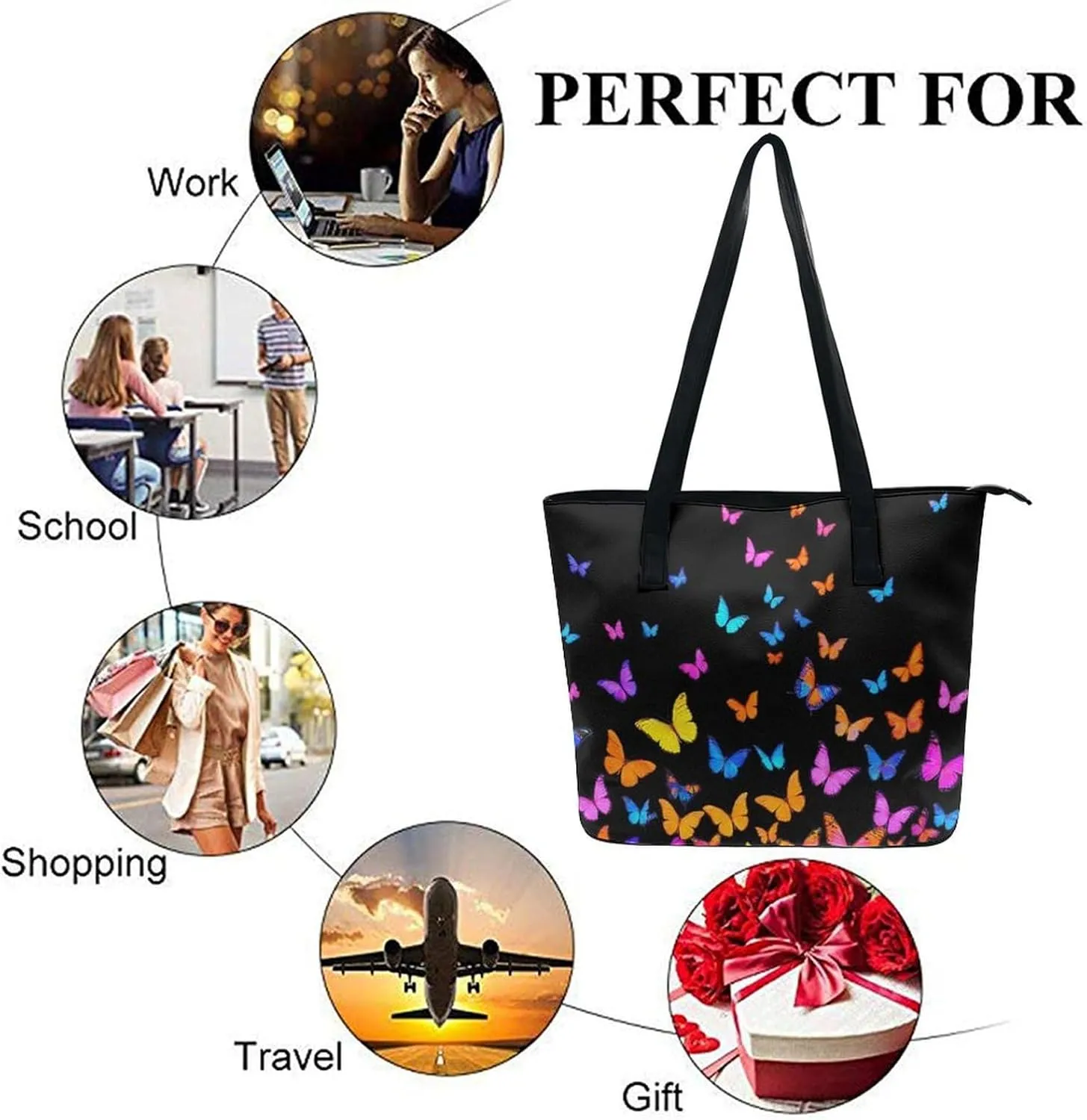 Fashionable Laptop Tote Bag For Women & Men, Large Work Commuter Bag