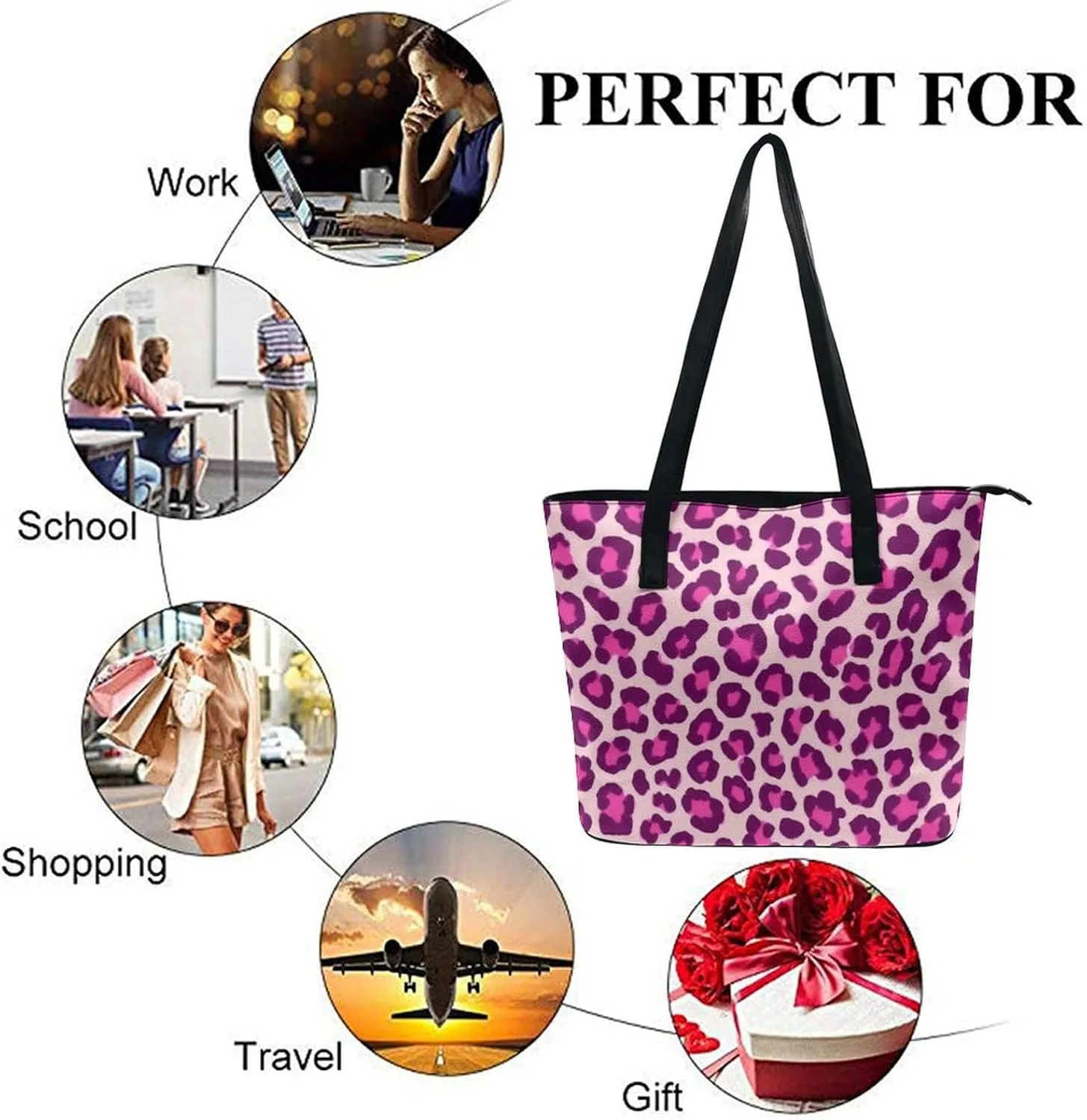 Fashionable Laptop Tote Bag For Women & Men, Large Work Commuter Bag