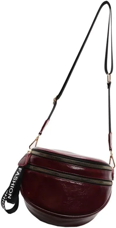Fashionable Large Capacity Shoulder Bag for Everyday Use PU Leather Crossbody Purse Casual Satchel Purse