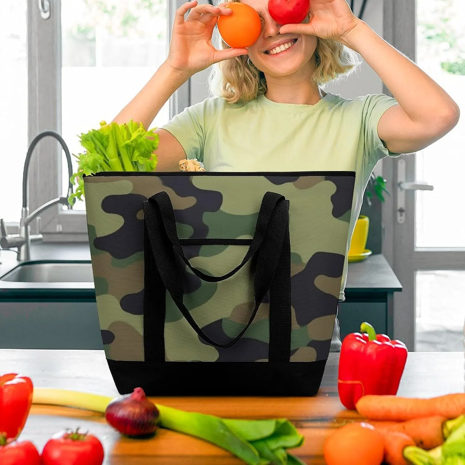 Fashionable Large Thermal Tote Bag Insulated Work/Commute Bag For Women & Men