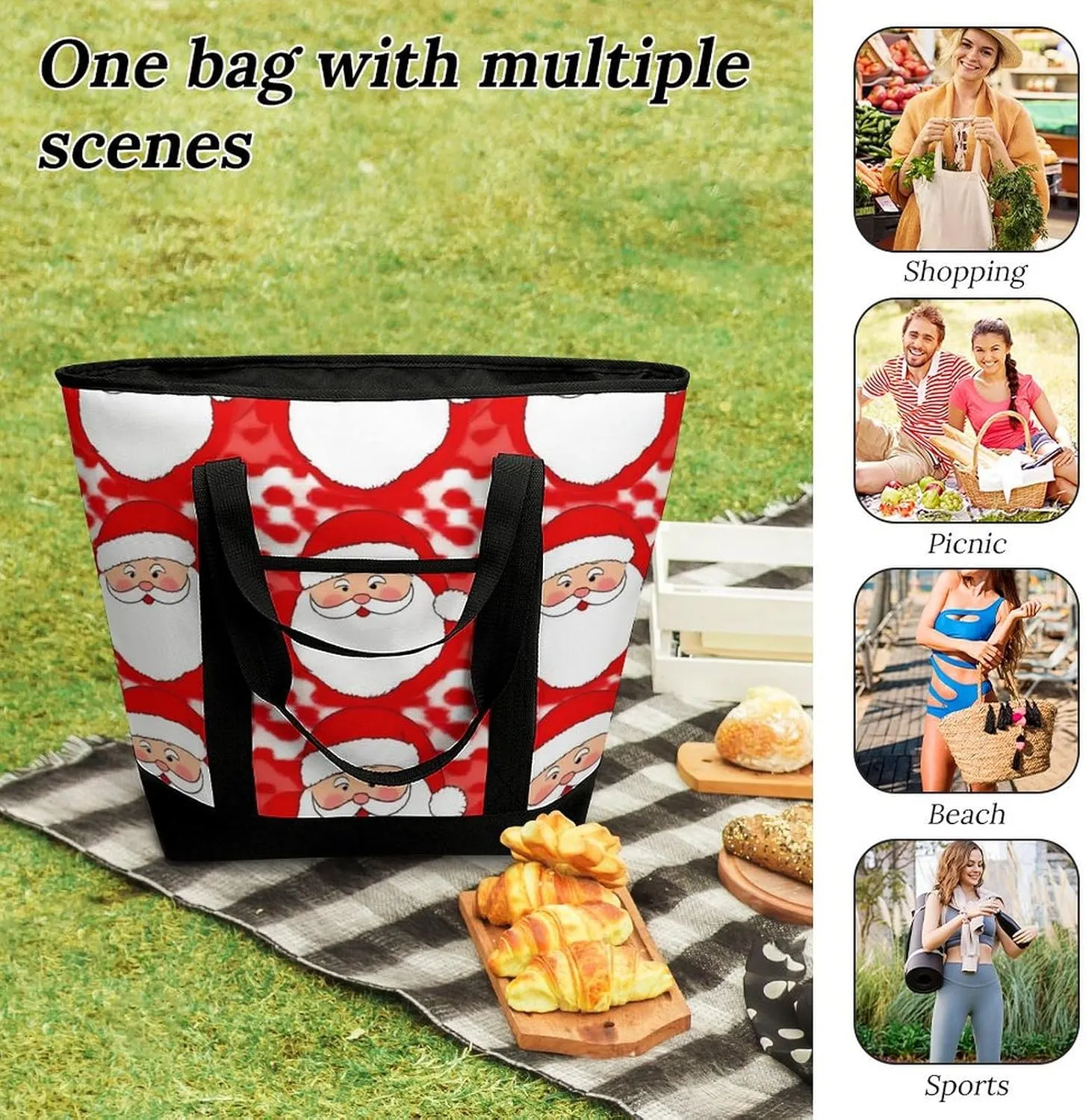 Fashionable Large Thermal Tote Bag Insulated Work/Commute Bag For Women & Men