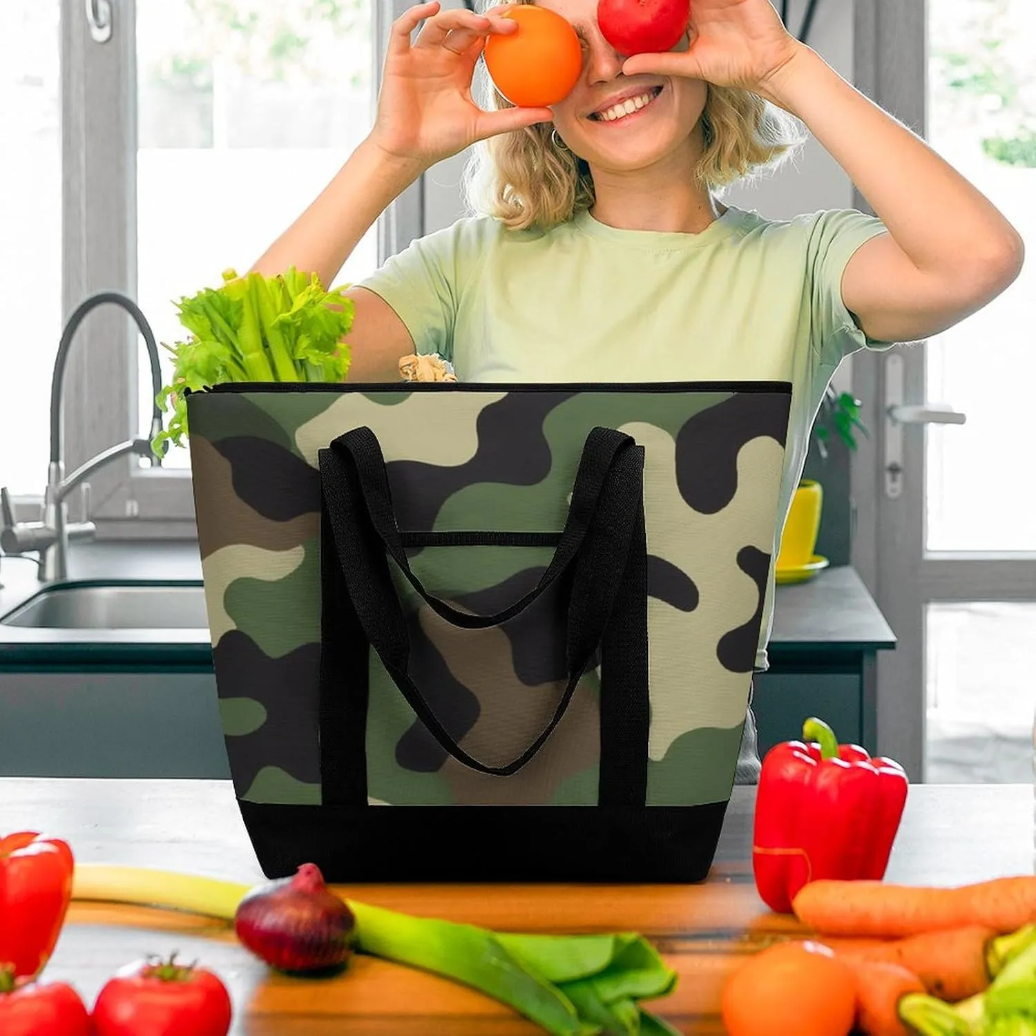 Fashionable Large Thermal Tote Bag Insulated Work/Commute Bag For Women & Men
