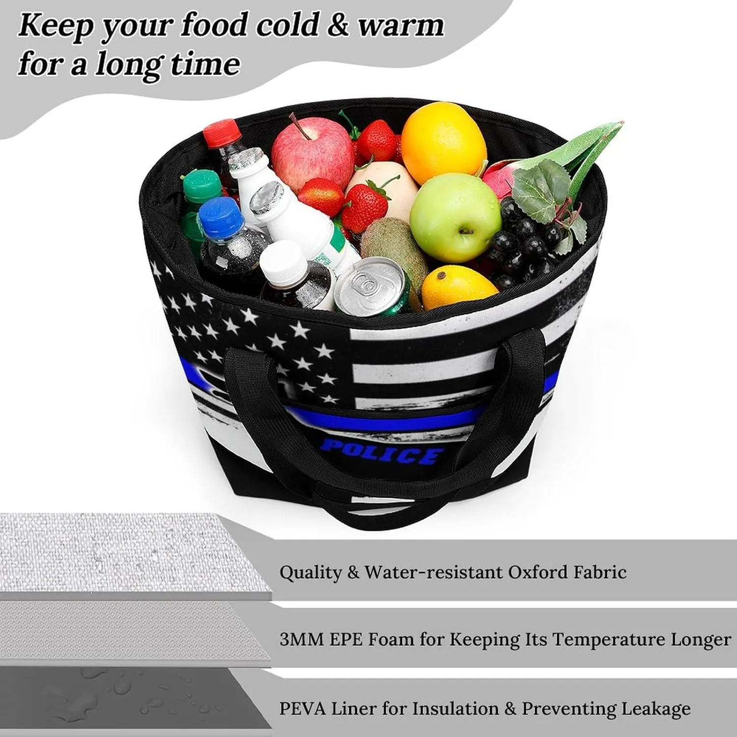 Fashionable Large Thermal Tote Bag Insulated Work/Commute Bag For Women & Men