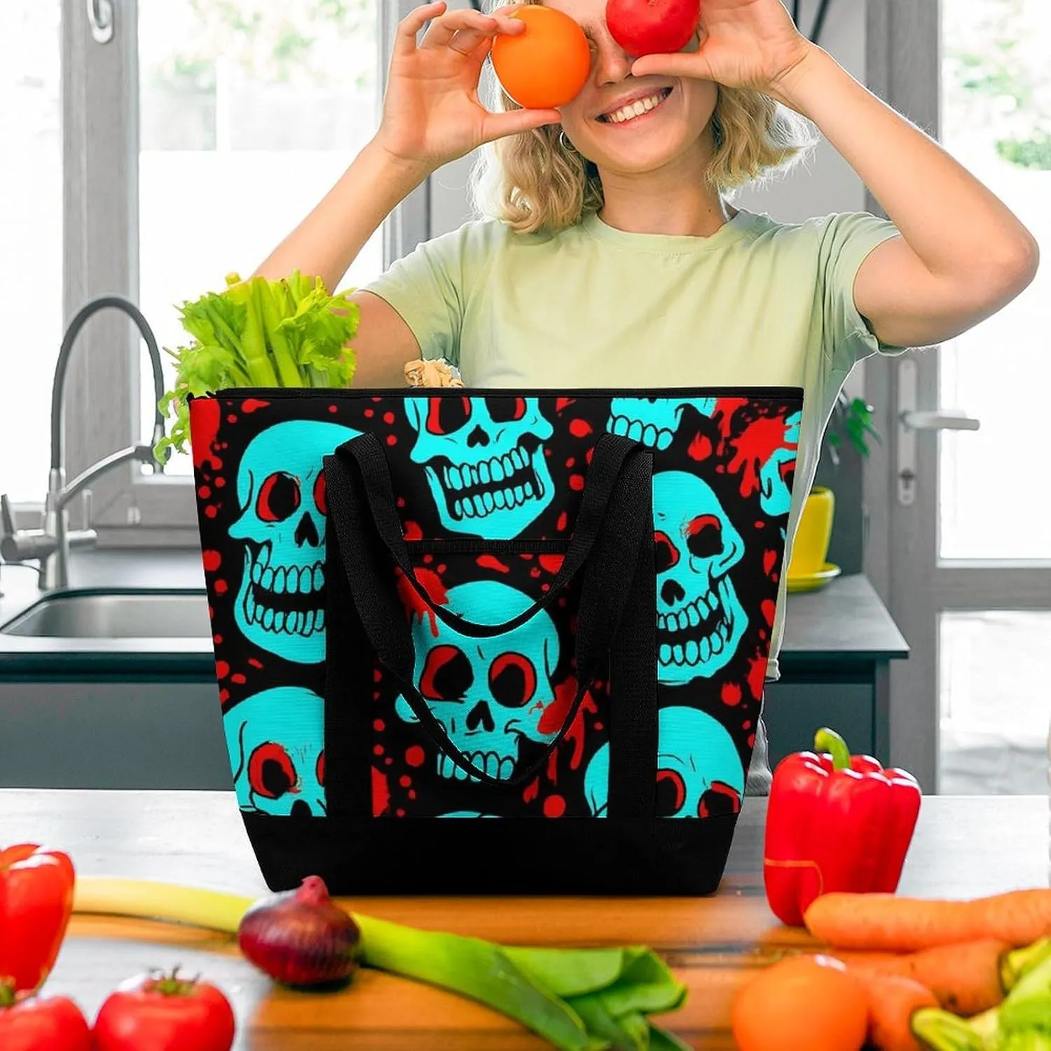 Fashionable Large Thermal Tote Bag Insulated Work/Commute Bag For Women & Men
