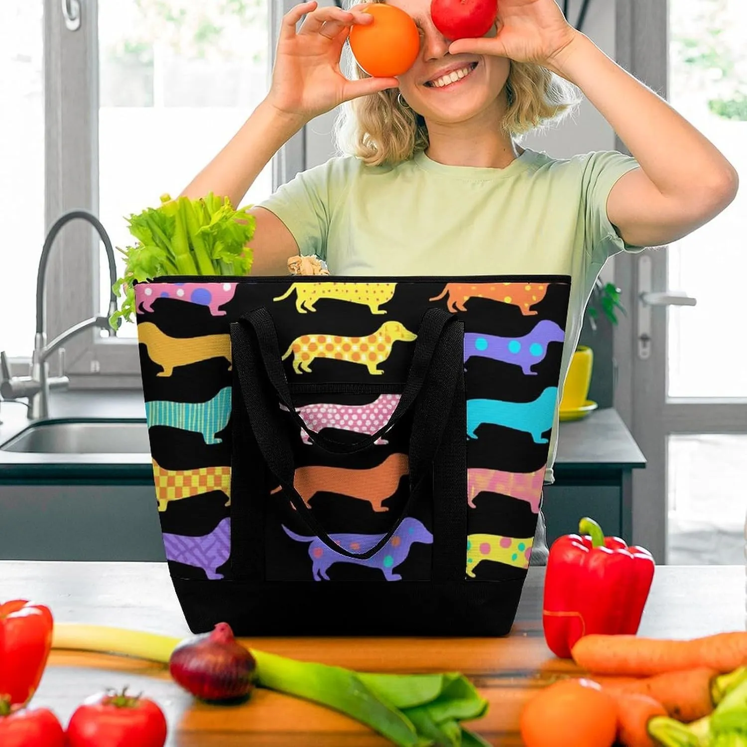 Fashionable Large Thermal Tote Bag Insulated Work/Commute Bag For Women & Men
