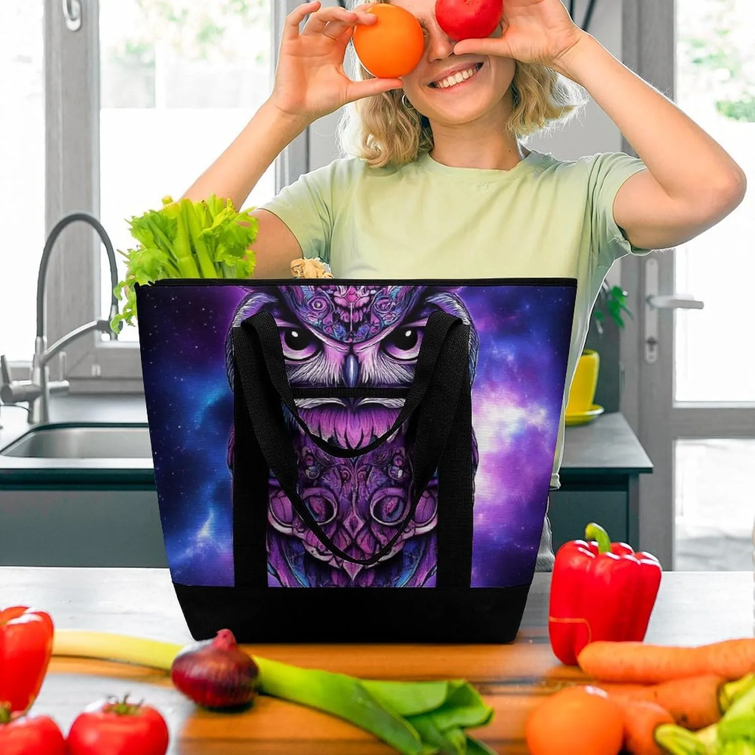Fashionable Large Thermal Tote Bag Insulated Work/Commute Bag For Women & Men