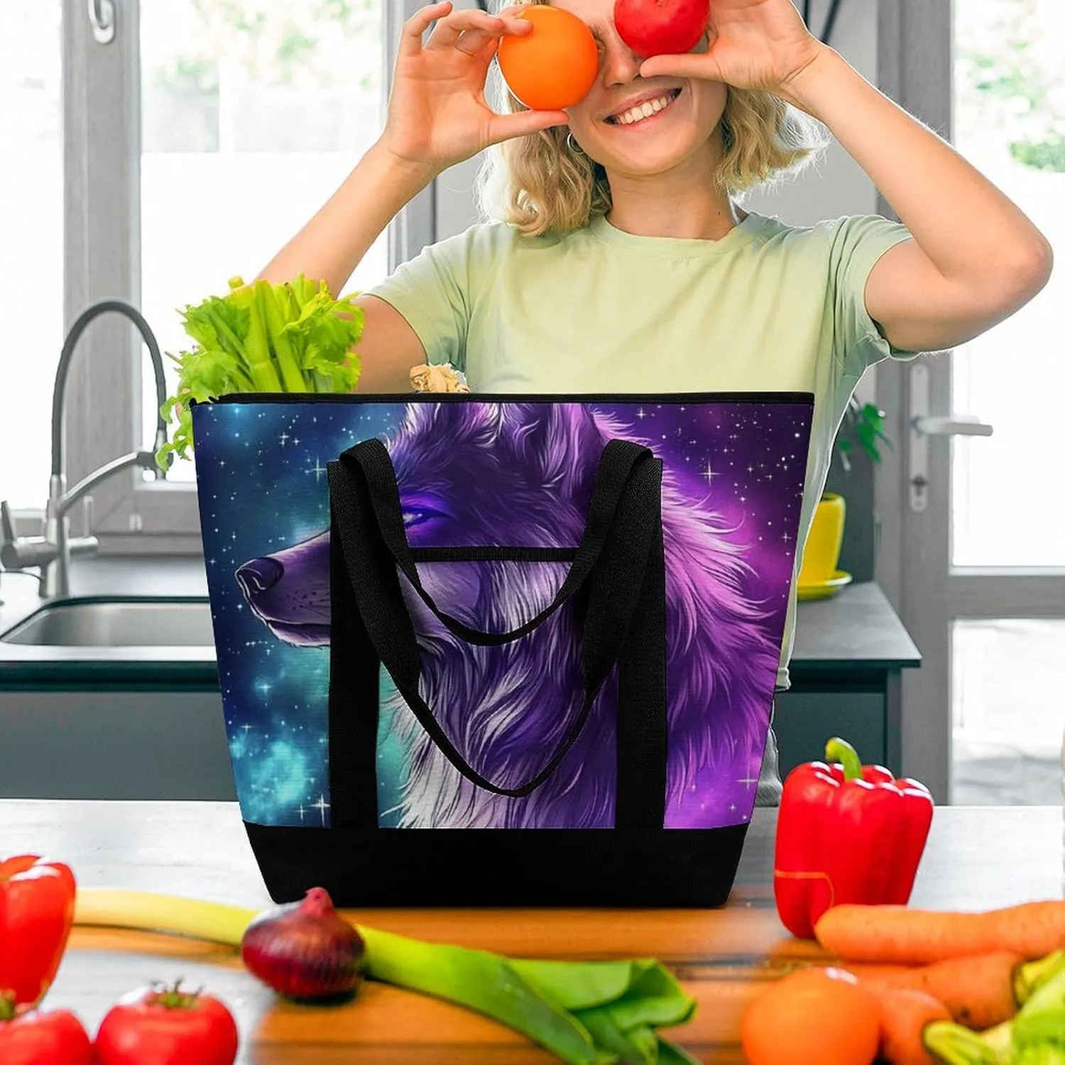 Fashionable Large Thermal Tote Bag Insulated Work/Commute Bag For Women & Men