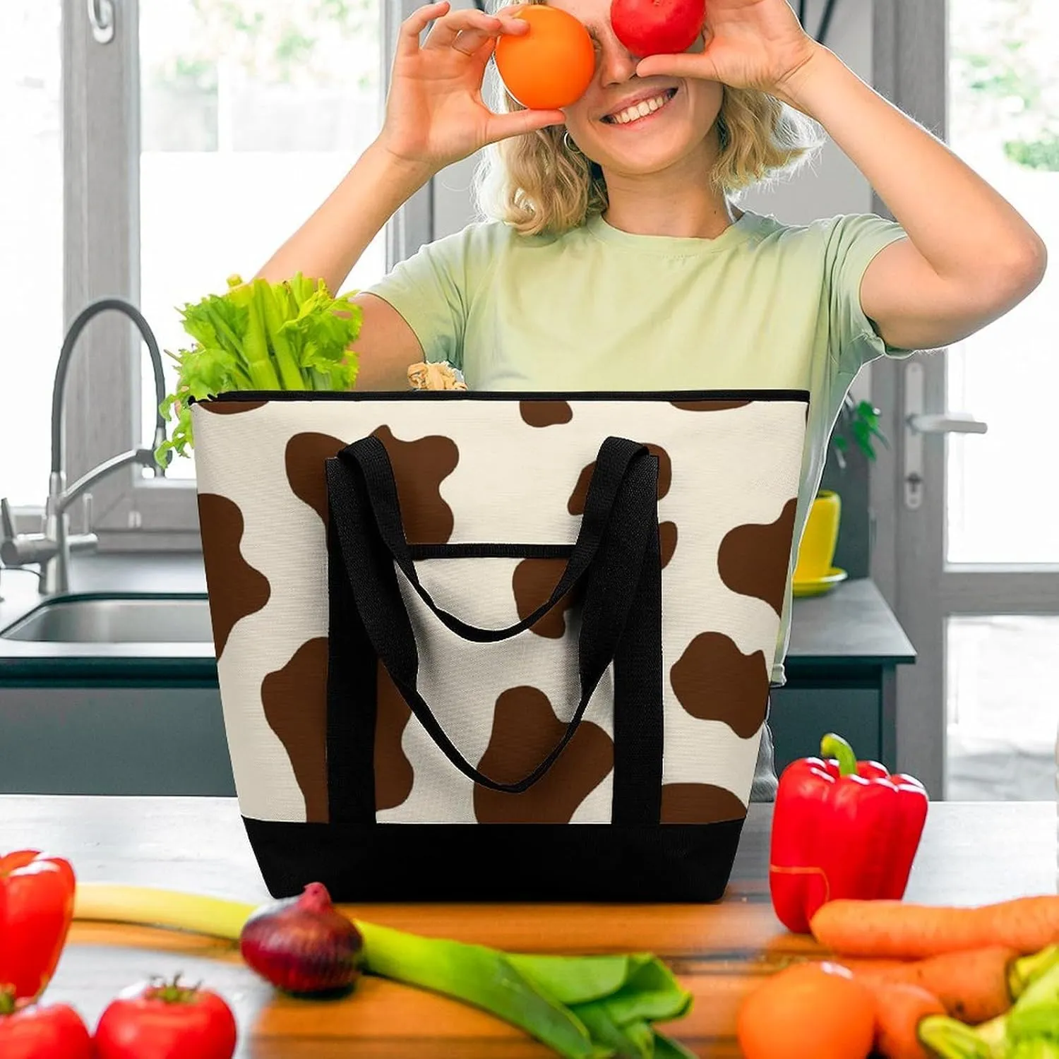 Fashionable Large Thermal Tote Bag Insulated Work/Commute Bag For Women & Men