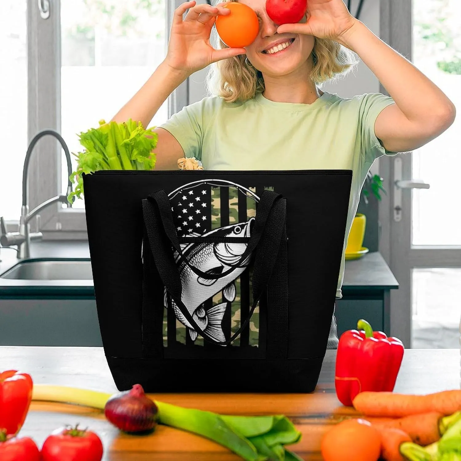 Fashionable Large Thermal Tote Bag Insulated Work/Commute Bag For Women & Men