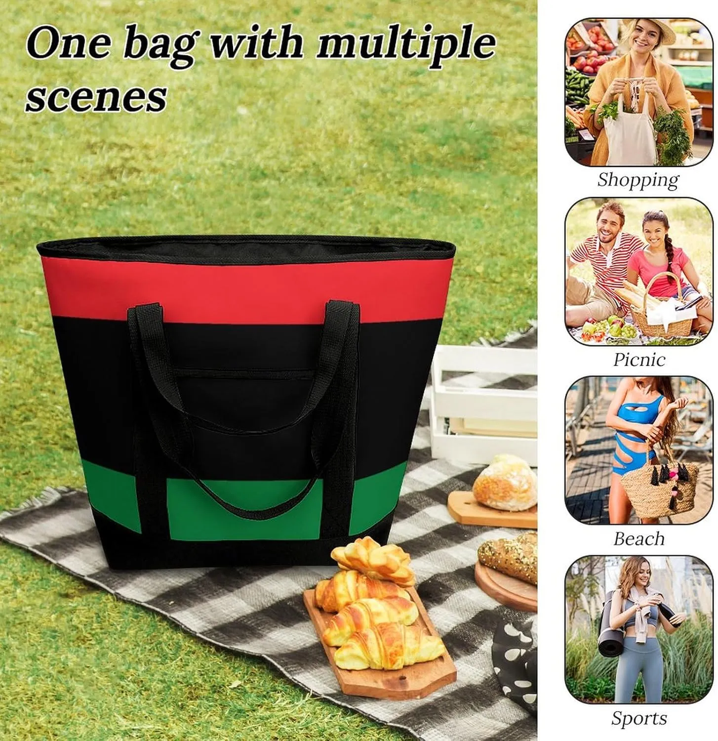 Fashionable Large Thermal Tote Bag Insulated Work/Commute Bag For Women & Men
