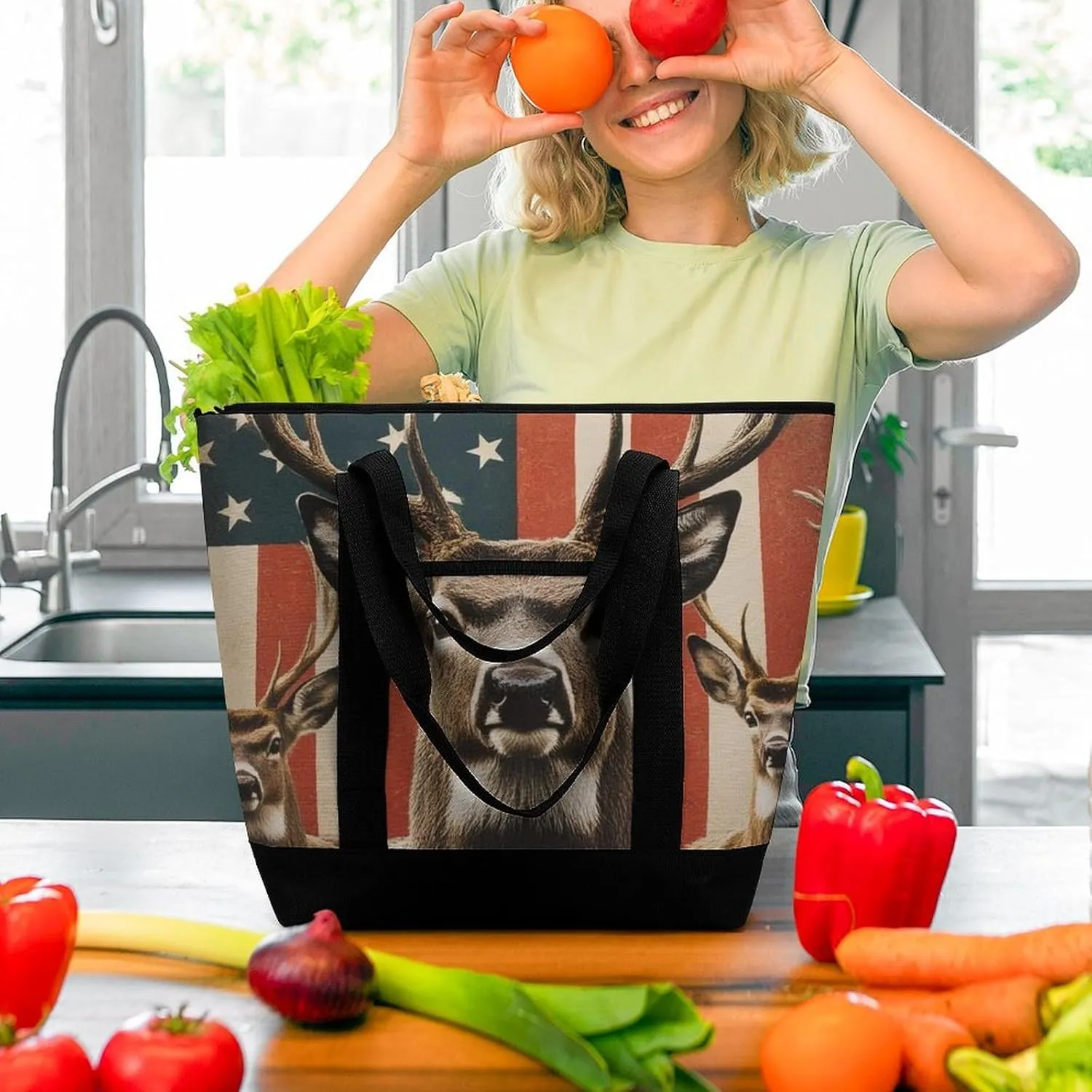 Fashionable Large Thermal Tote Bag Insulated Work/Commute Bag For Women & Men