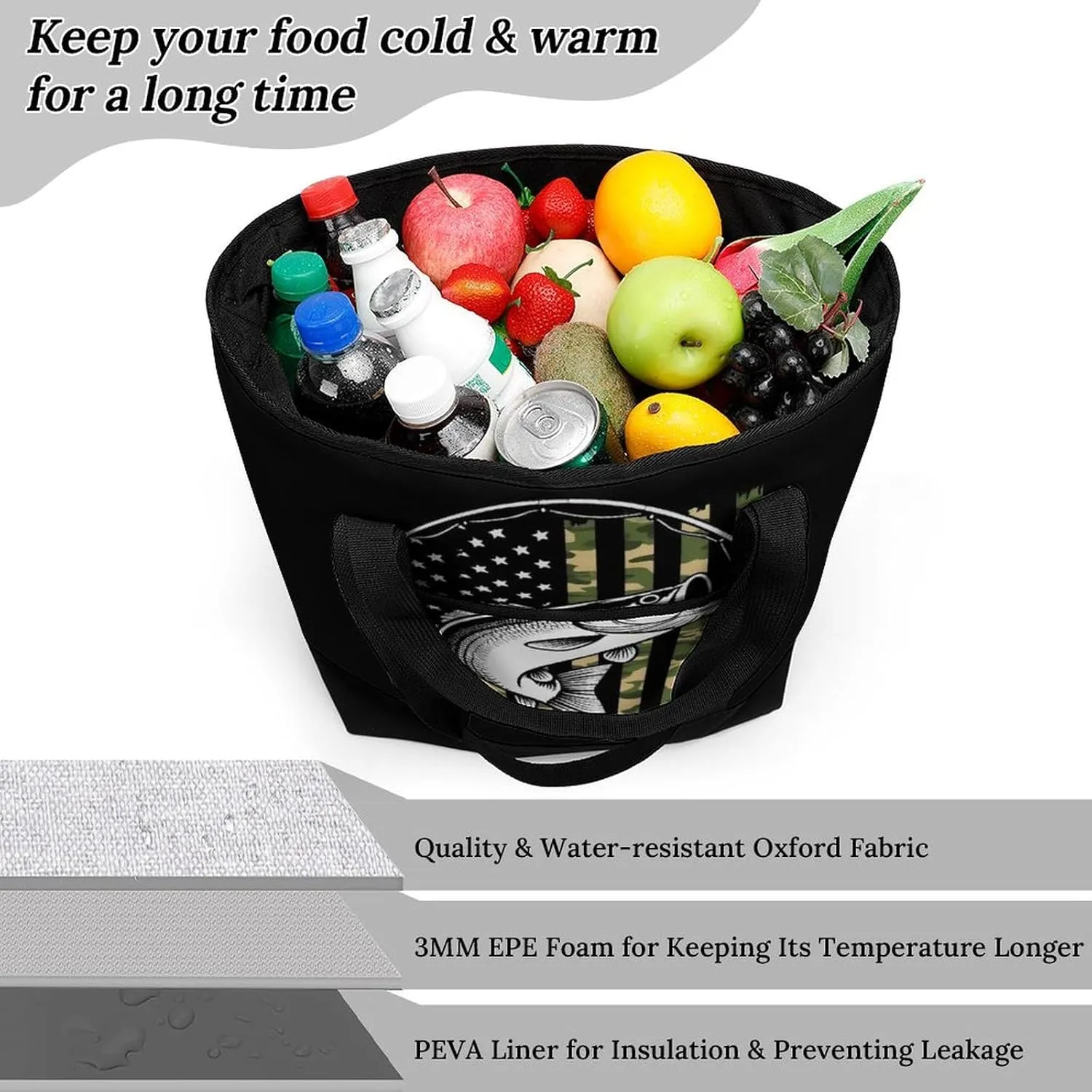 Fashionable Large Thermal Tote Bag Insulated Work/Commute Bag For Women & Men