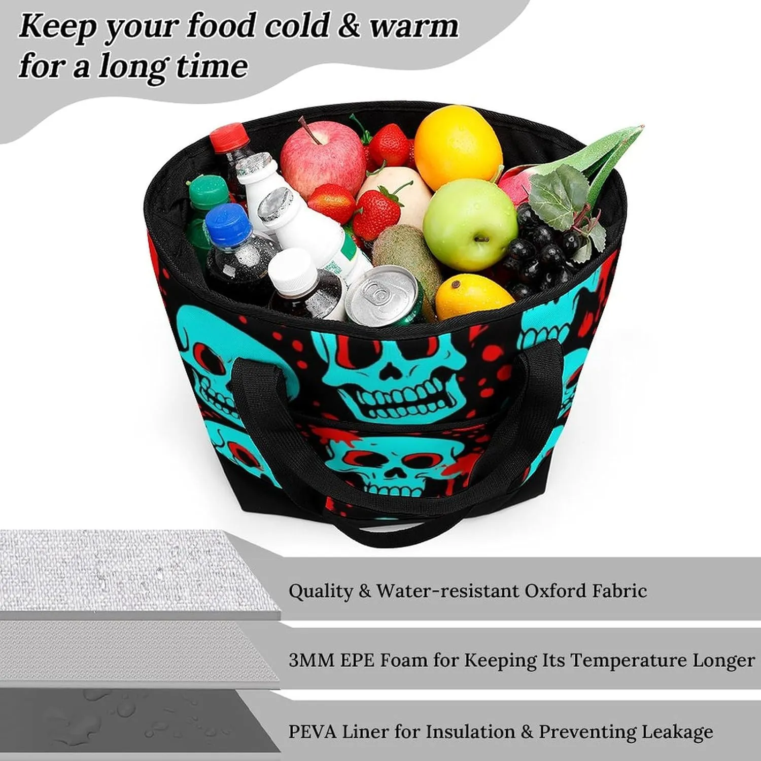 Fashionable Large Thermal Tote Bag Insulated Work/Commute Bag For Women & Men