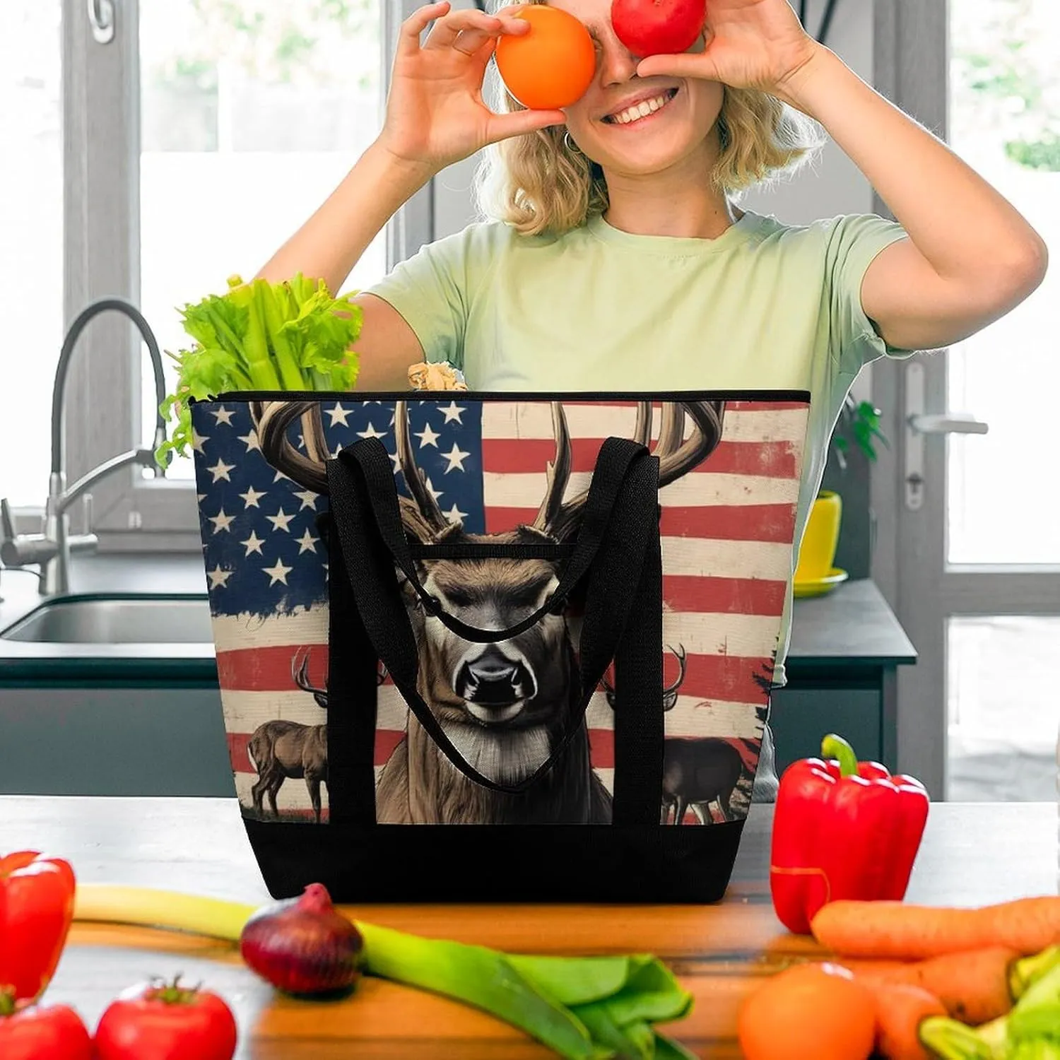 Fashionable Large Thermal Tote Bag Insulated Work/Commute Bag For Women & Men