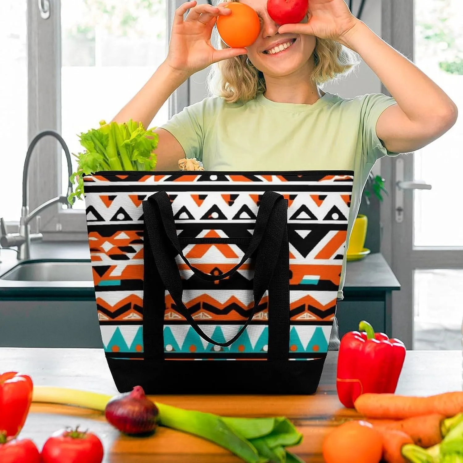 Fashionable Large Thermal Tote Bag Insulated Work/Commute Bag For Women & Men