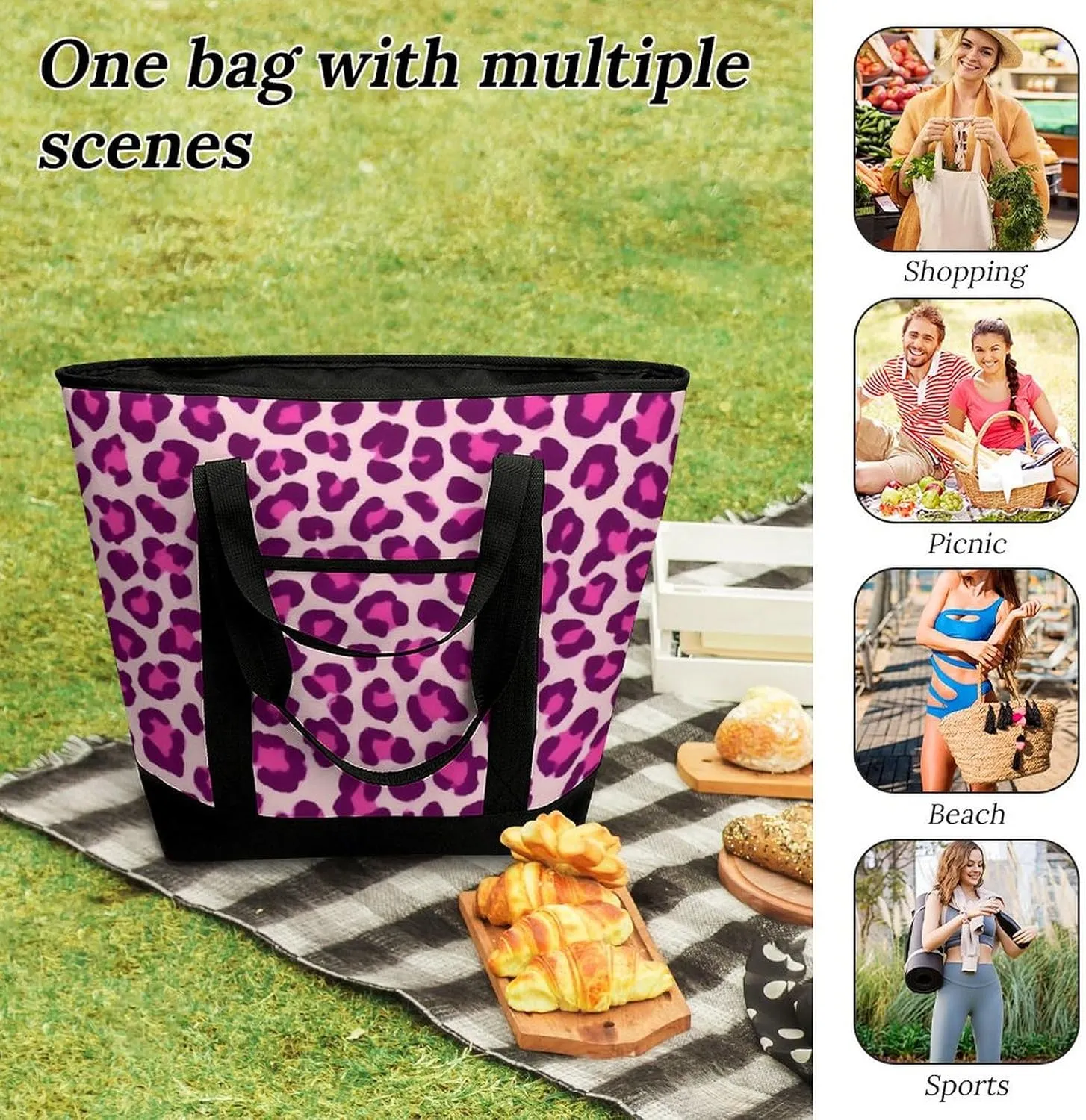 Fashionable Large Thermal Tote Bag Insulated Work/Commute Bag For Women & Men