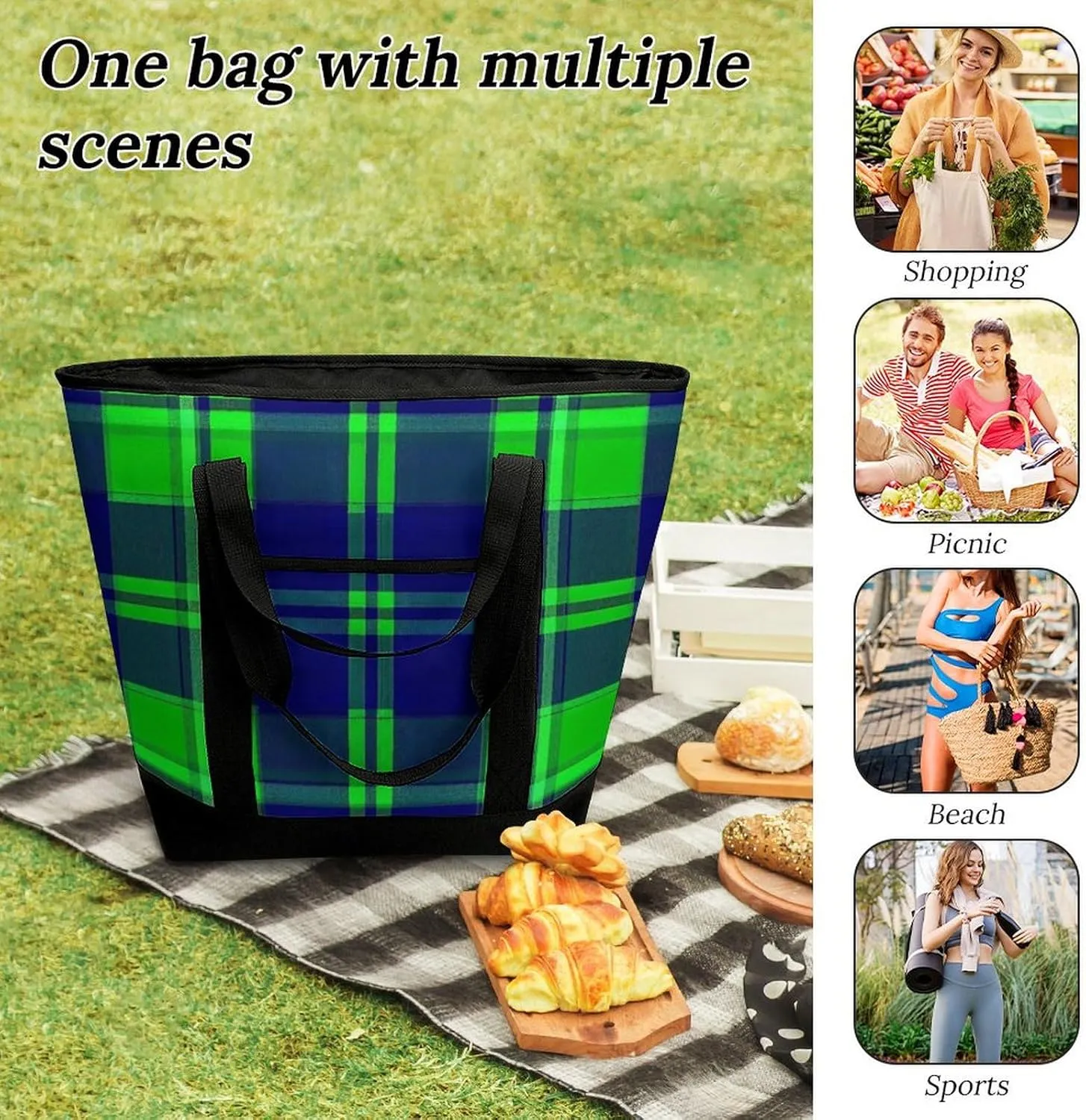 Fashionable Large Thermal Tote Bag Insulated Work/Commute Bag For Women & Men