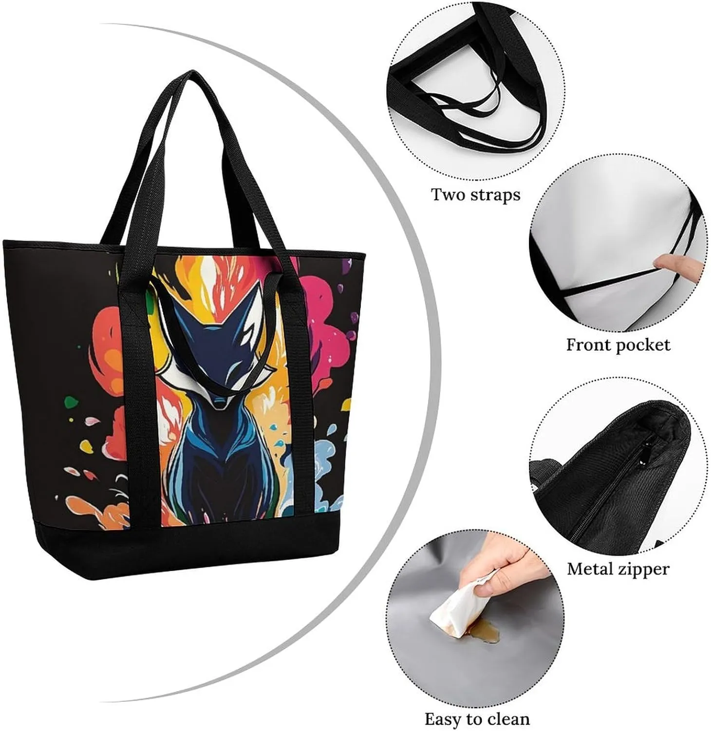 Fashionable Large Thermal Tote Bag Insulated Work/Commute Bag For Women & Men