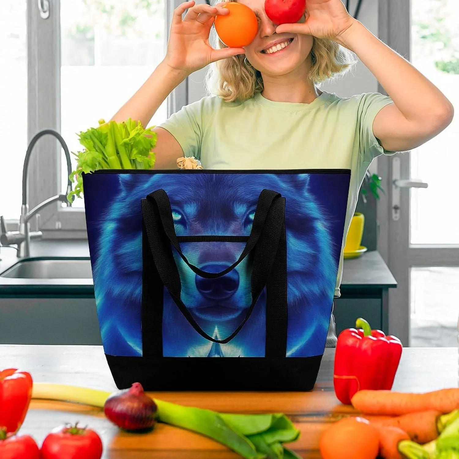 Fashionable Large Thermal Tote Bag Insulated Work/Commute Bag For Women & Men