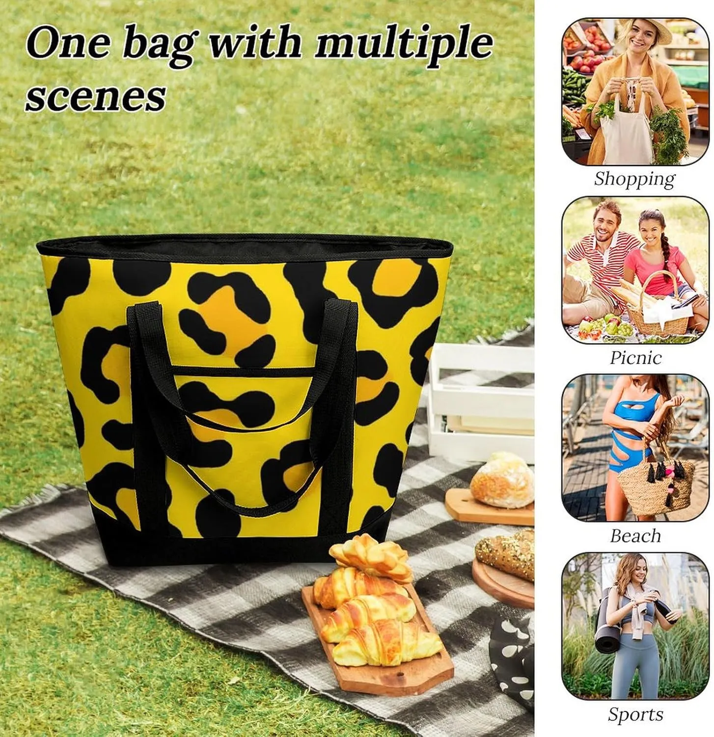 Fashionable Large Thermal Tote Bag Insulated Work/Commute Bag For Women & Men