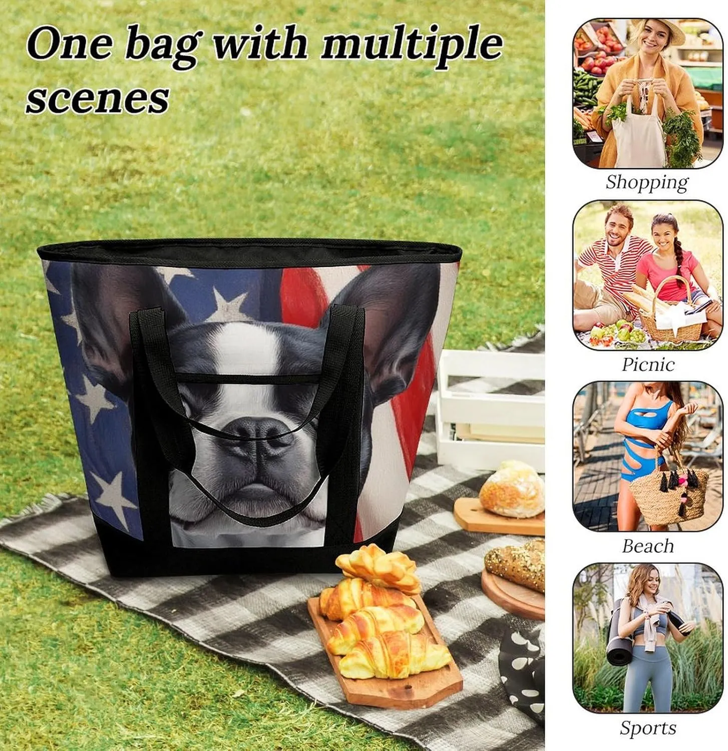 Fashionable Large Thermal Tote Bag Insulated Work/Commute Bag For Women & Men