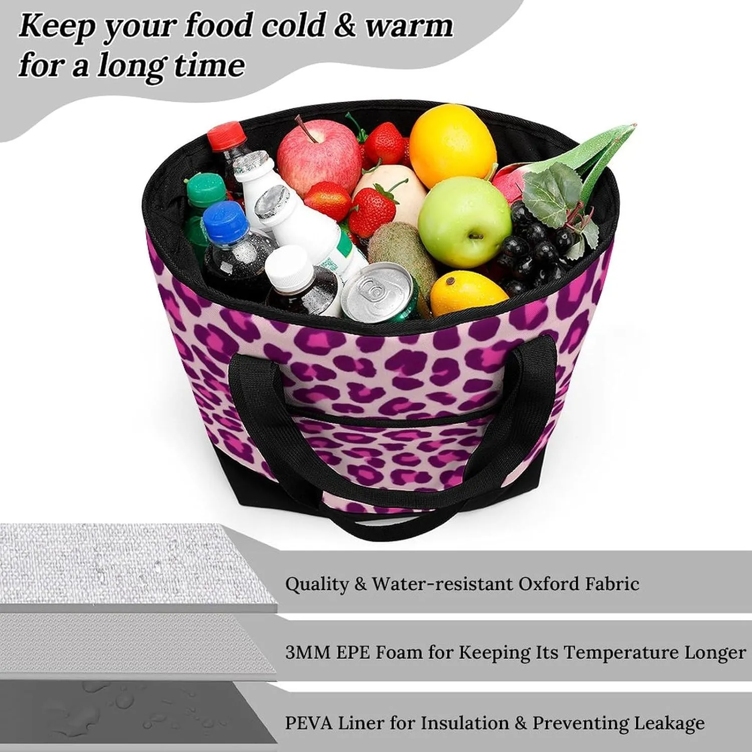 Fashionable Large Thermal Tote Bag Insulated Work/Commute Bag For Women & Men