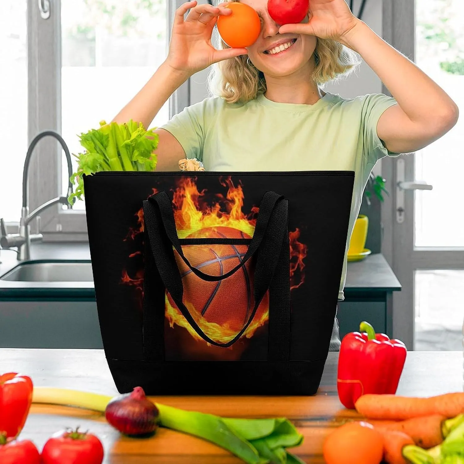 Fashionable Large Thermal Tote Bag Insulated Work/Commute Bag For Women & Men