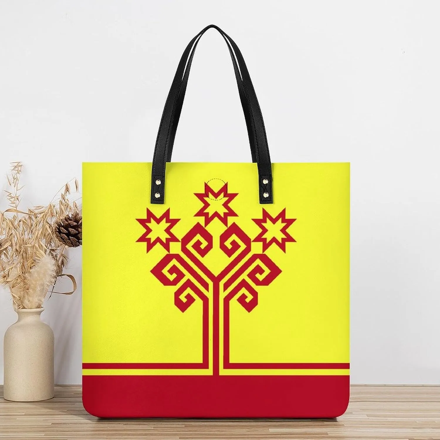 Fashionable Papua New Guinea Flag Women's Leather Hobo Tote Bag Large Capacity for Daily Essentials