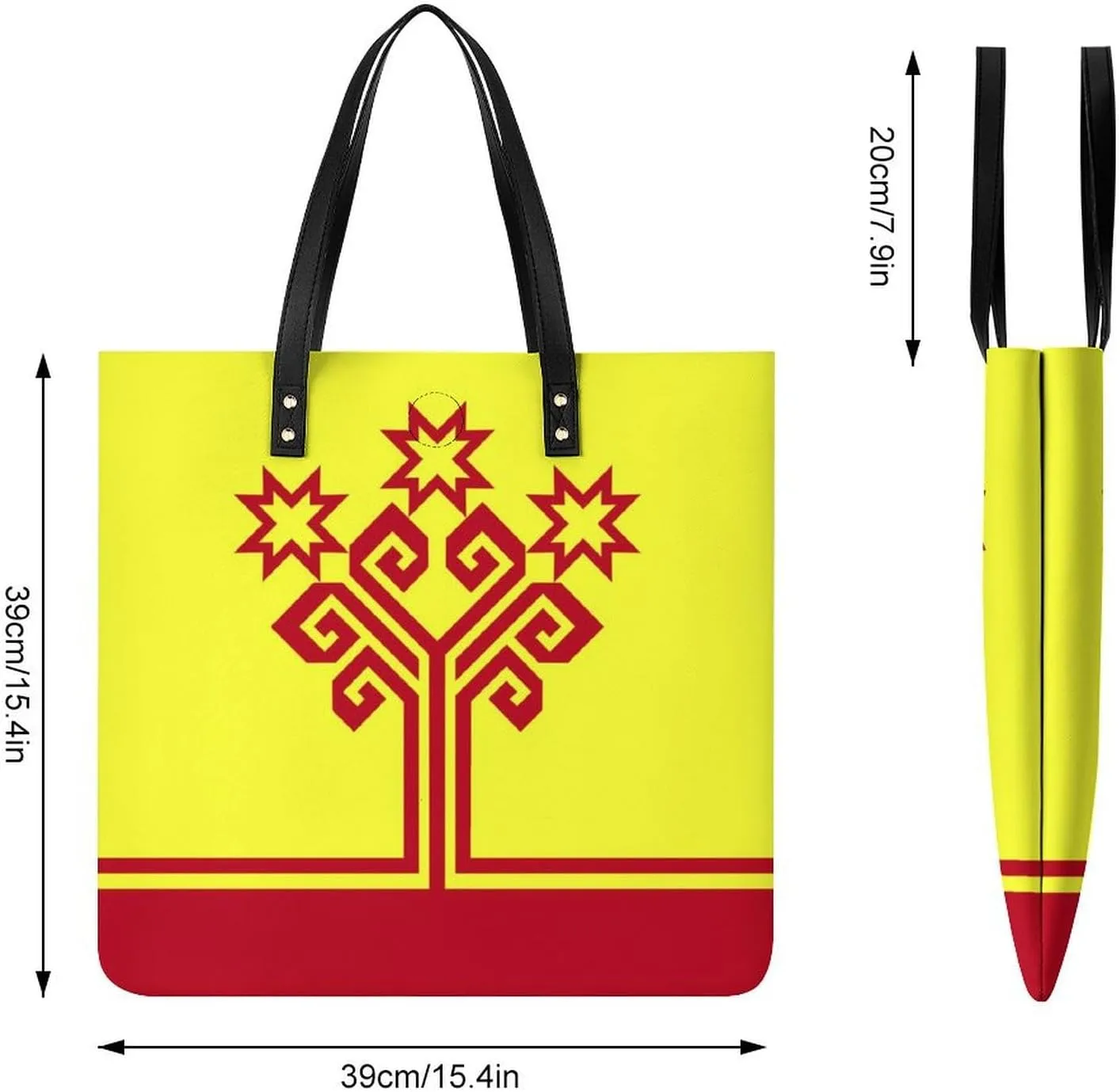 Fashionable Papua New Guinea Flag Women's Leather Hobo Tote Bag Large Capacity for Daily Essentials