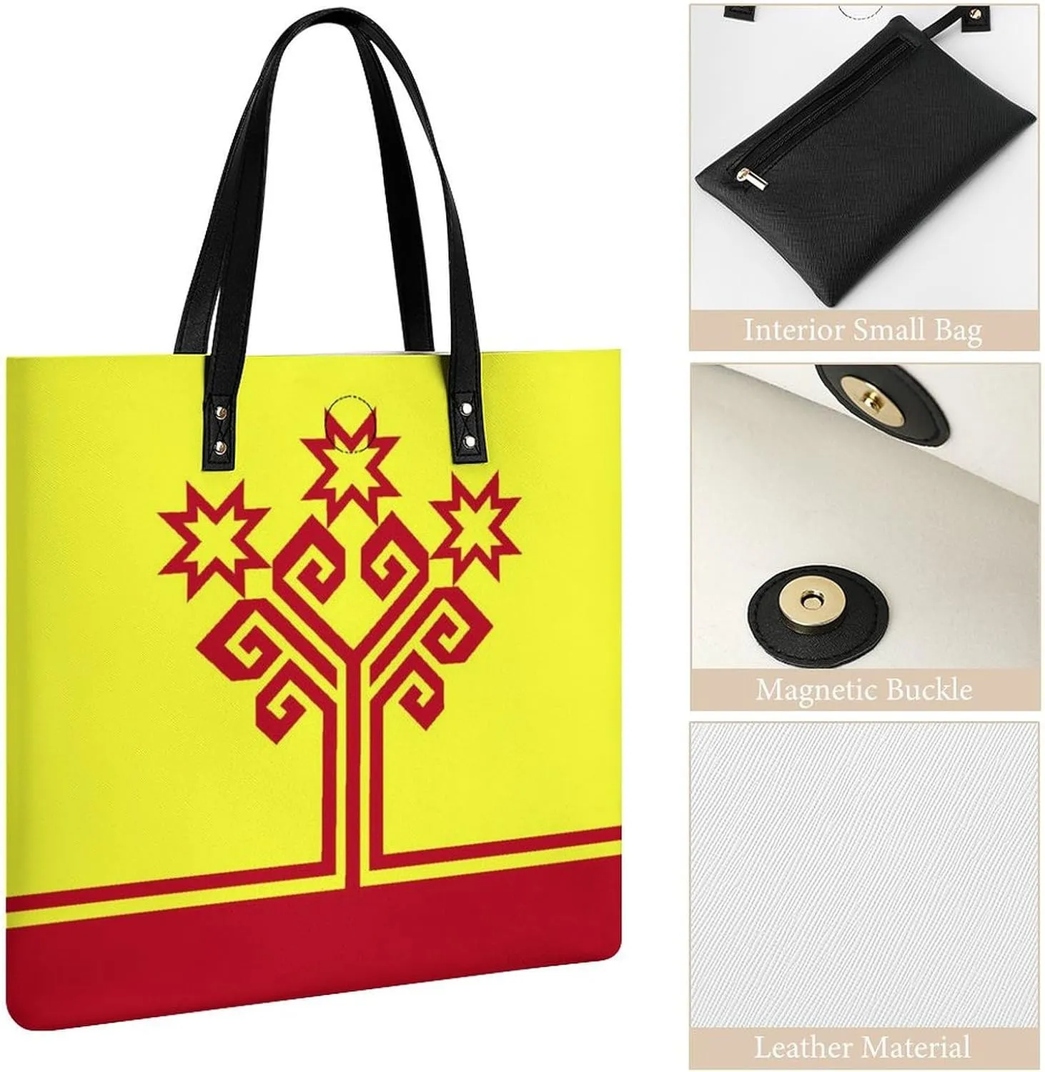 Fashionable Papua New Guinea Flag Women's Leather Hobo Tote Bag Large Capacity for Daily Essentials