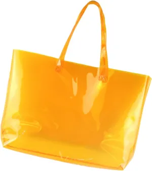 Fashionable Pvc Shopping Bag Large Capacity Handbag Shoulder Strap for Outfit