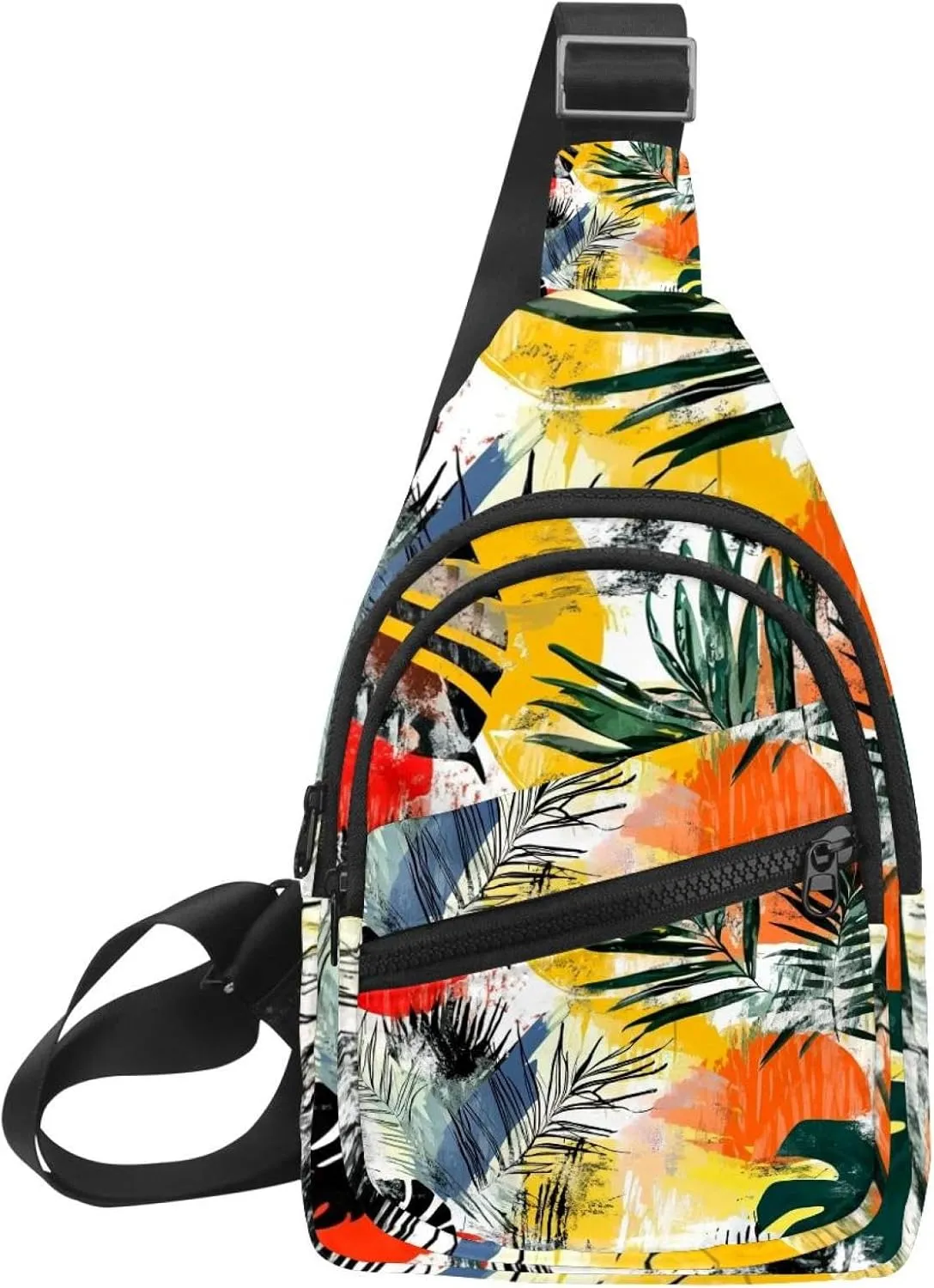 Fashionable template for design02 Sling Backpack, Adjustable Crossbody Shoulder Bag Travel Hiking Daypack