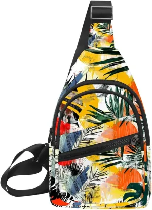 Fashionable template for design02 Sling Backpack, Adjustable Crossbody Shoulder Bag Travel Hiking Daypack
