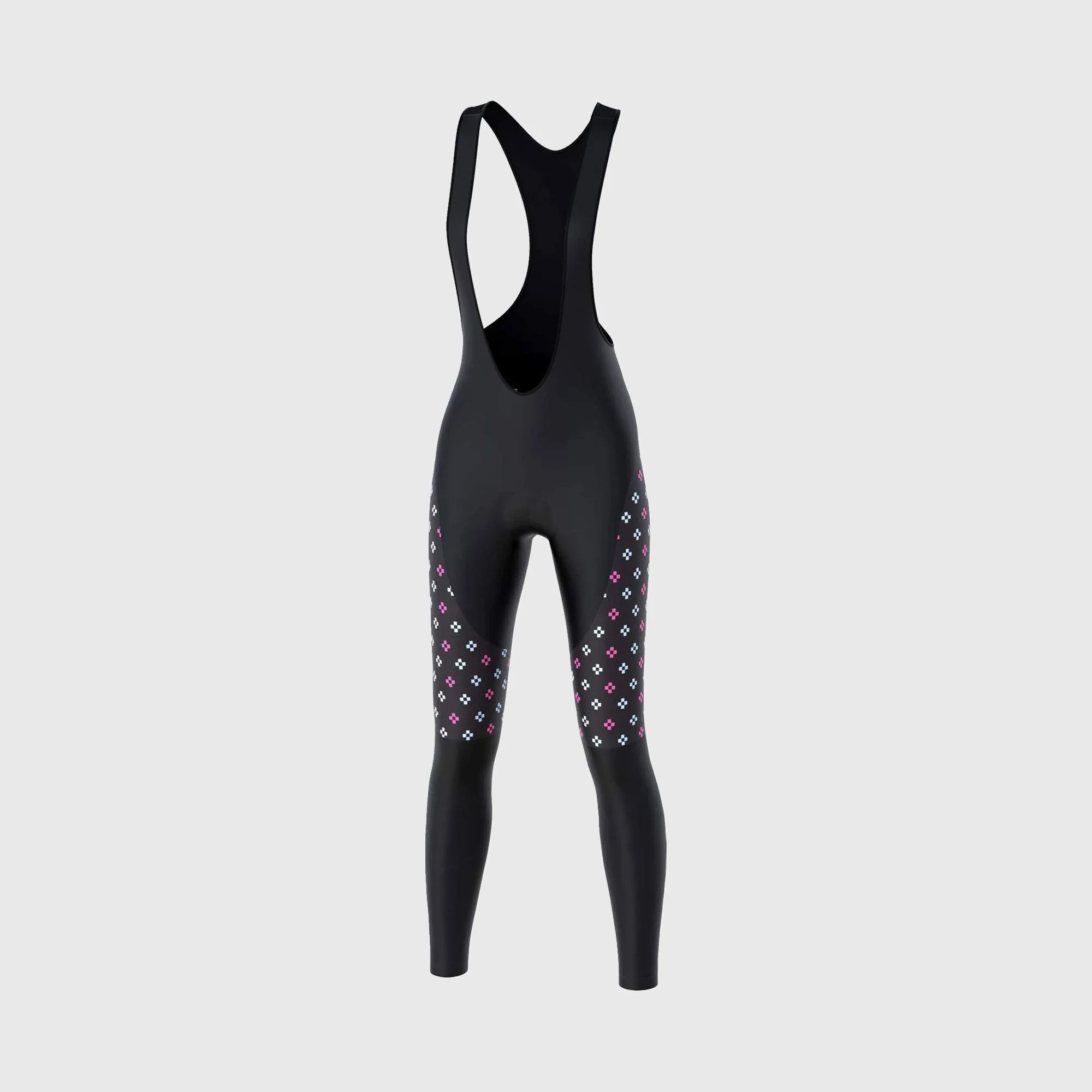 Fdx Women's & Girl's Set Ripple Thermal Super Roubaix Pink Cycling Jersey & Bib Tights