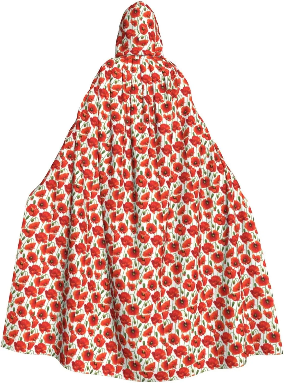 flower. print Hooded cape for adults, Oversized Hooded Cloak with Bow Tie, Adult party dress cape