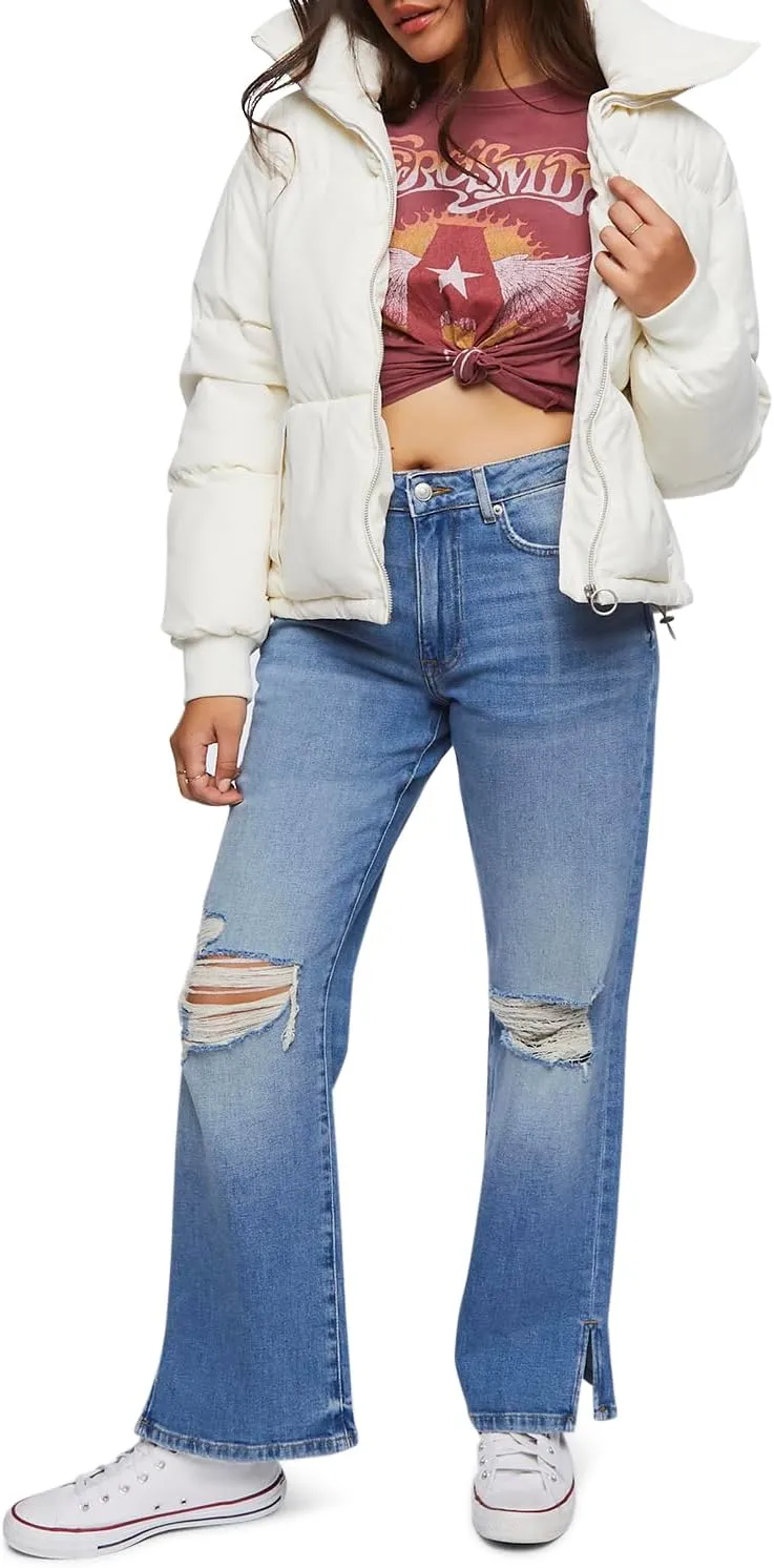 Forever 21 Women's Quilted Puffer Jacket
