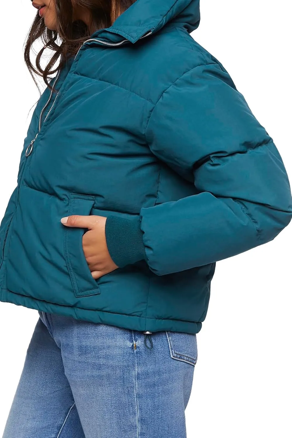 Forever 21 Women's Quilted Puffer Jacket