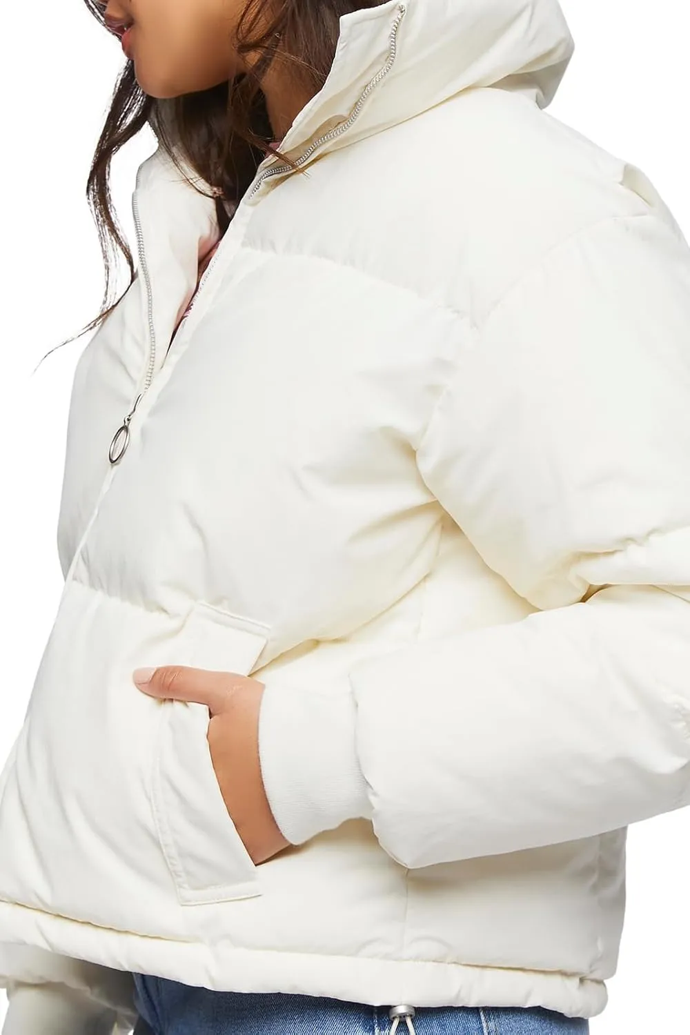 Forever 21 Women's Quilted Puffer Jacket