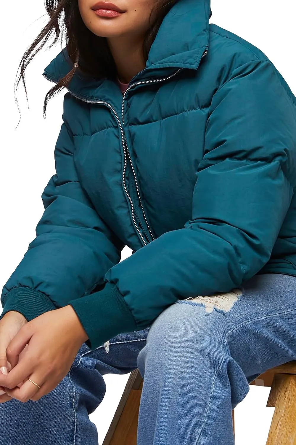 Forever 21 Women's Quilted Puffer Jacket
